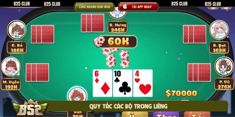 Quy tắc các bộ trong liêng